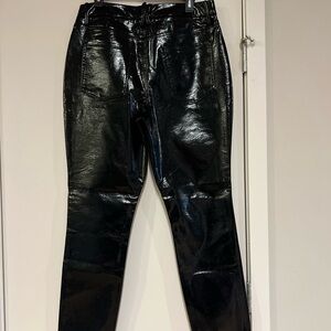 Good American Glossy Black Pants